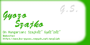 gyozo szajko business card